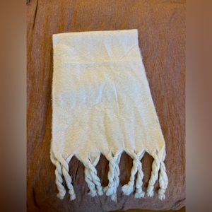Wool blend, white scarf